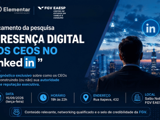 Lançamento da pesquisa "Presença Digital dos CEOs no LinkedIn"
